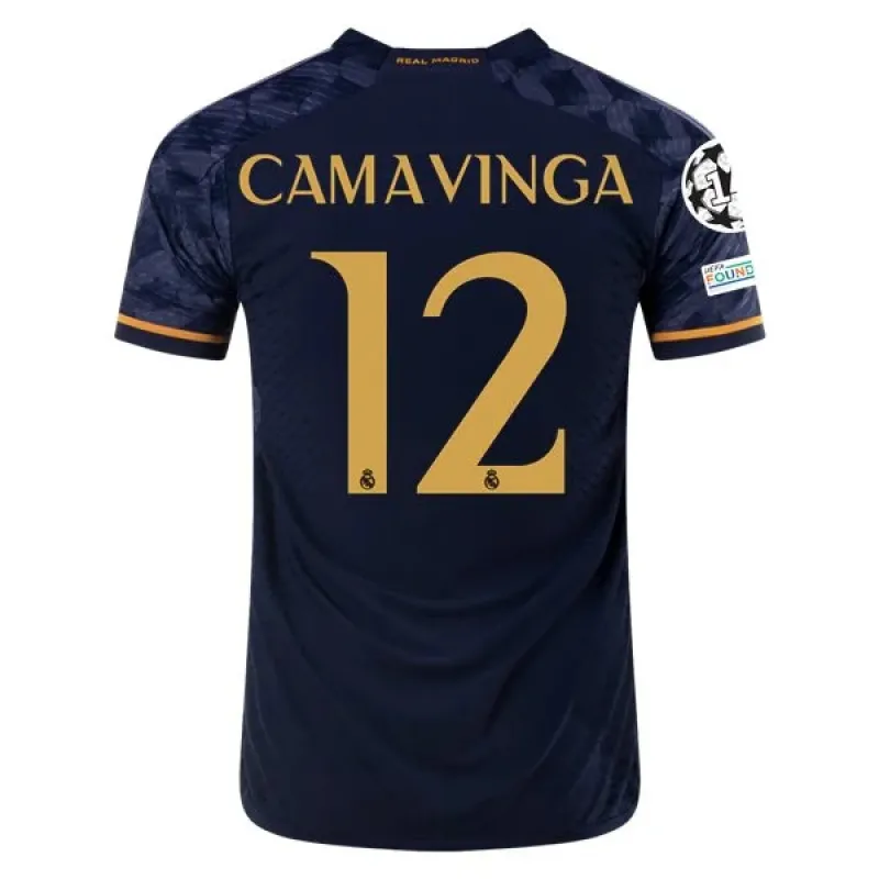 Men's Authentic Adidas Camavinga Real Madrid Away Jersey 2324