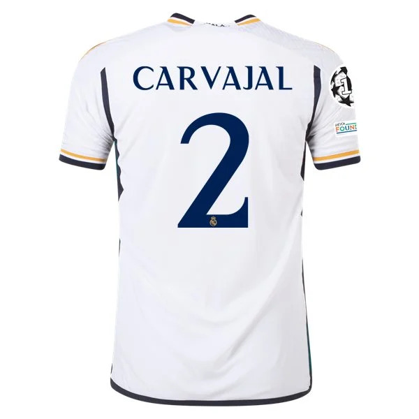 Men's Authentic Adidas Carvajal Real Madrid Home Jersey 2324