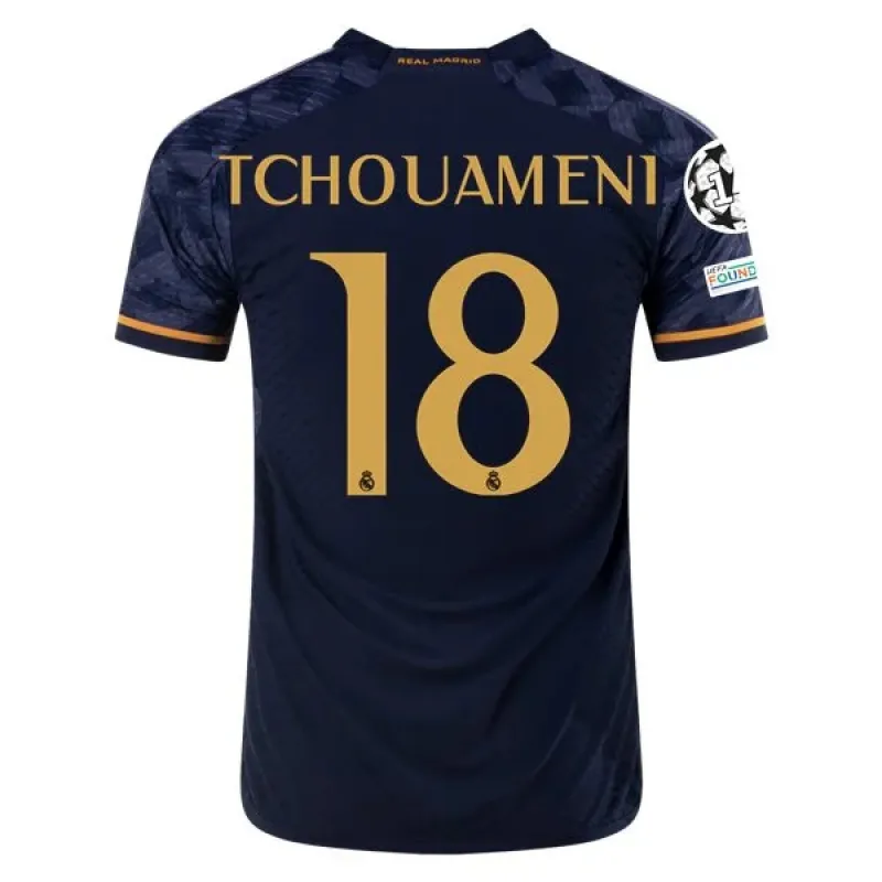 Men's Authentic Adidas Tchouameni Real Madrid Away Jersey 2324