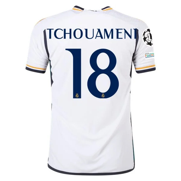 Men's Authentic Adidas Tchouameni Real Madrid Home Jersey 2324
