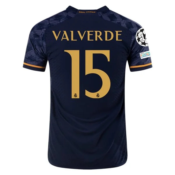 Men's Authentic Adidas Valverde Real Madrid Away Jersey 2324