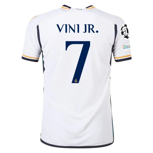 Men's Authentic Adidas Vini Jr. Real Madrid Home Jersey 2324