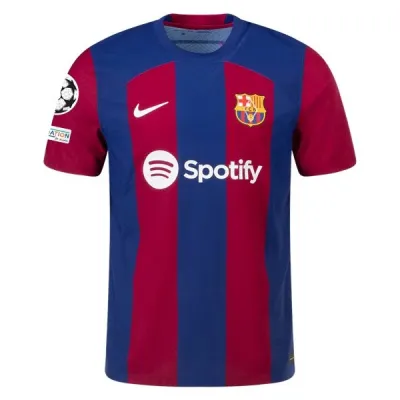 Men's Authentic Nike Barcelona Home Jersey 2324 - UCL 01