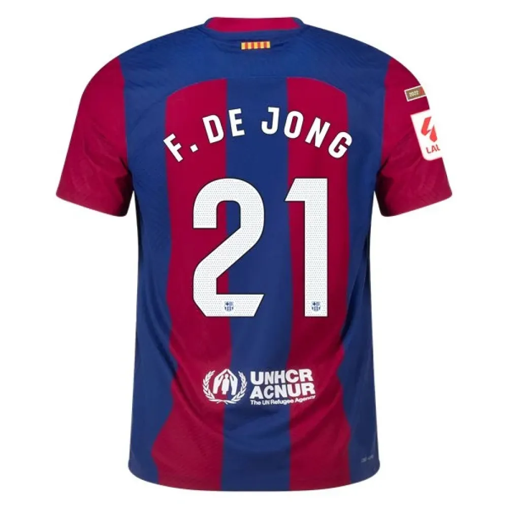 Men's Authentic Nike F. De Jong Barcelona Home Jersey 2324