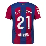 Men's Authentic Nike F. De Jong Barcelona Home Jersey 2324