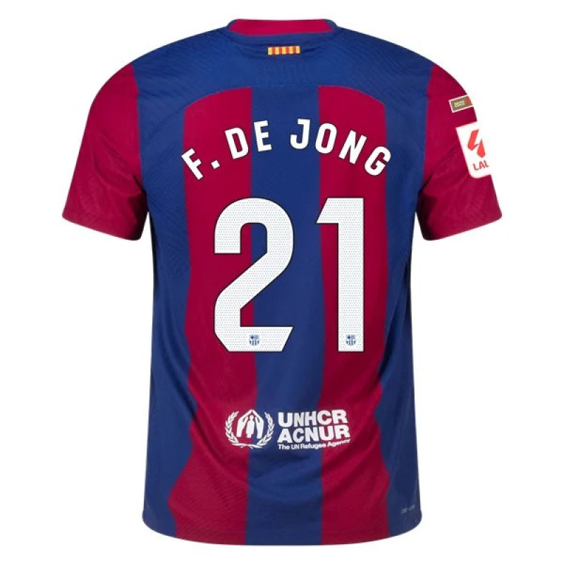 Men's Authentic Nike F. De Jong Barcelona Home Jersey 2324