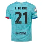 Men's Authentic Nike F. De Jong Barcelona Third Jersey 2324