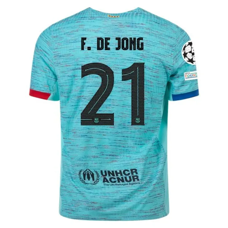 Men's Authentic Nike F. De Jong Barcelona Third Jersey 2324