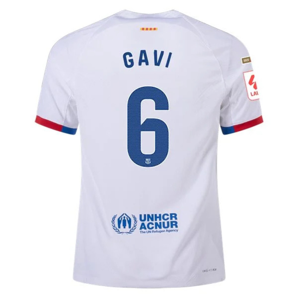 Men's Authentic Nike Gavi Barcelona Away Jersey 2324