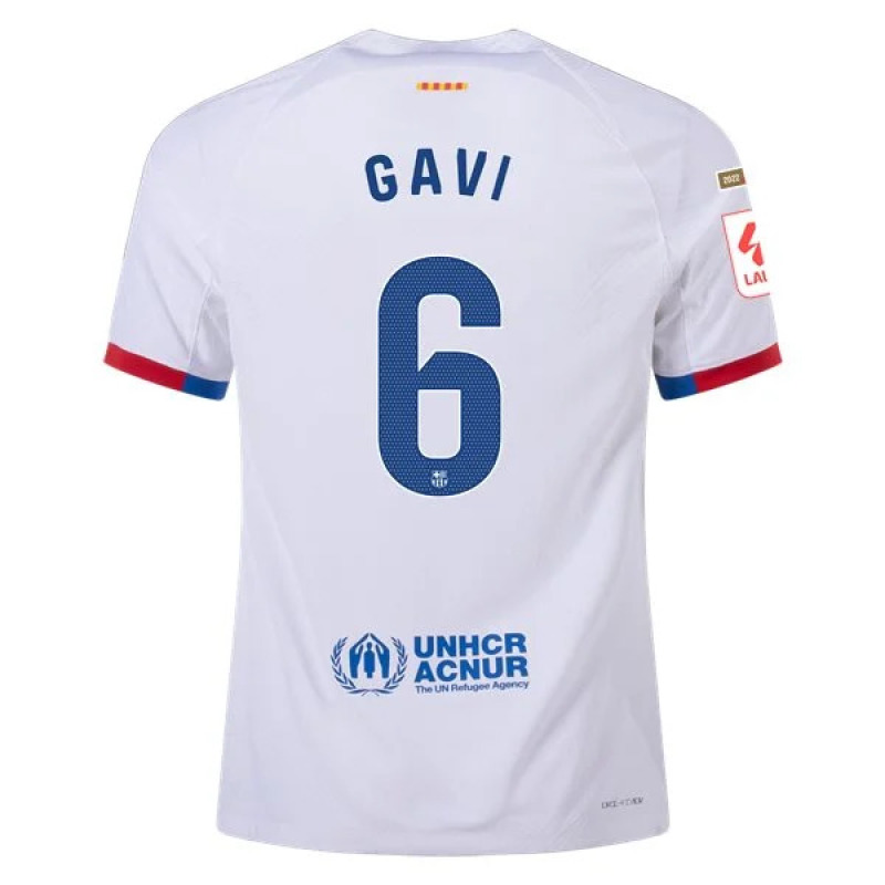 Men's Authentic Nike Gavi Barcelona Away Jersey 2324
