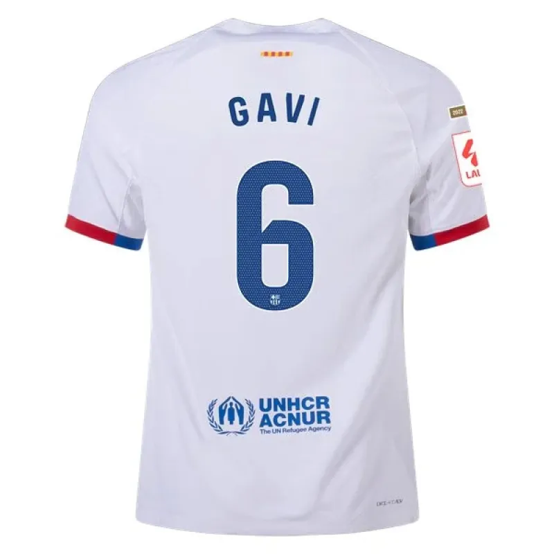 Men's Authentic Nike Gavi Barcelona Away Jersey 2324