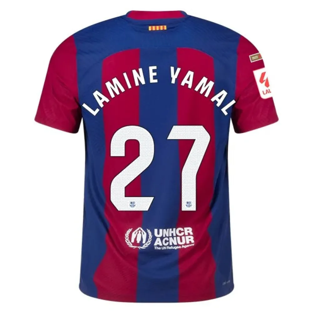 Men's Authentic Nike Lamine Yamal Barcelona Home Jersey 2324
