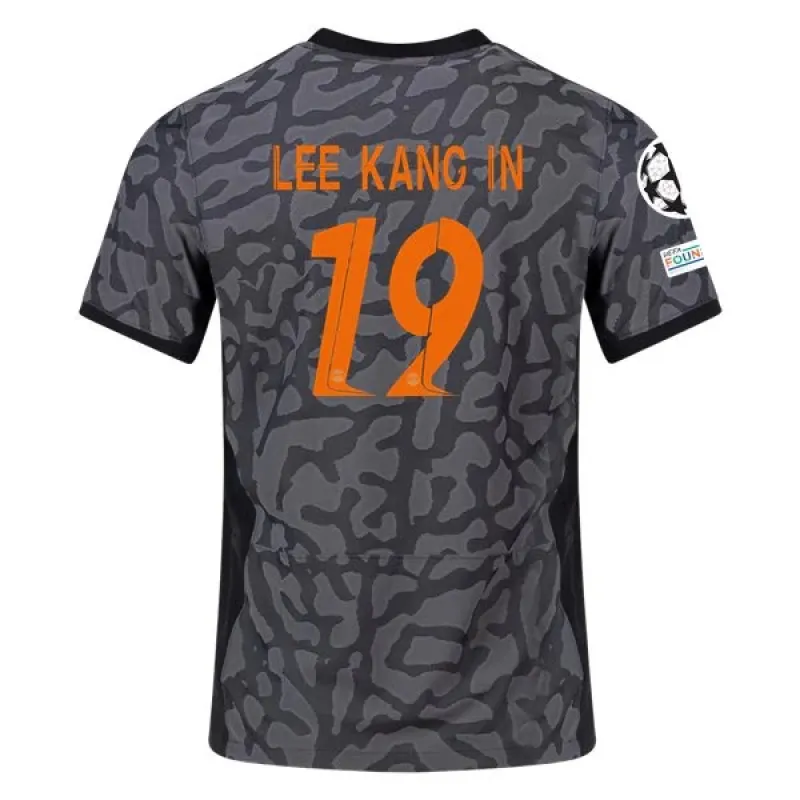Men's Authentic Nike Lee Kang-In Paris Saint-Germain Third Jersey 2324 - UCL