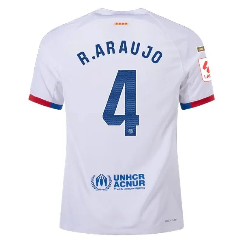 Men's Authentic Nike R. Araujo Barcelona Away Jersey 2324