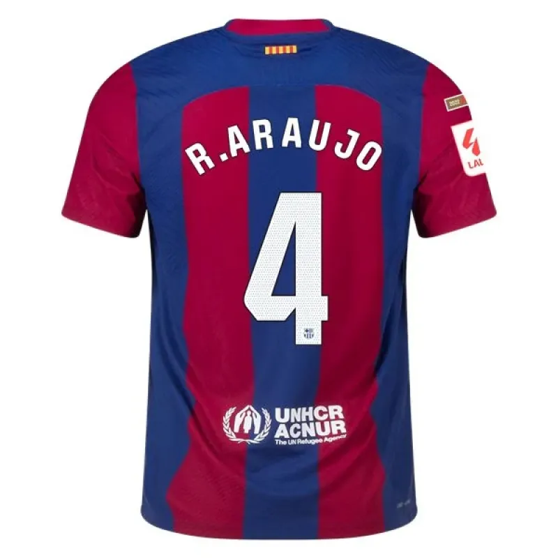 Men's Authentic Nike R. Araujo Barcelona Home Jersey 2324
