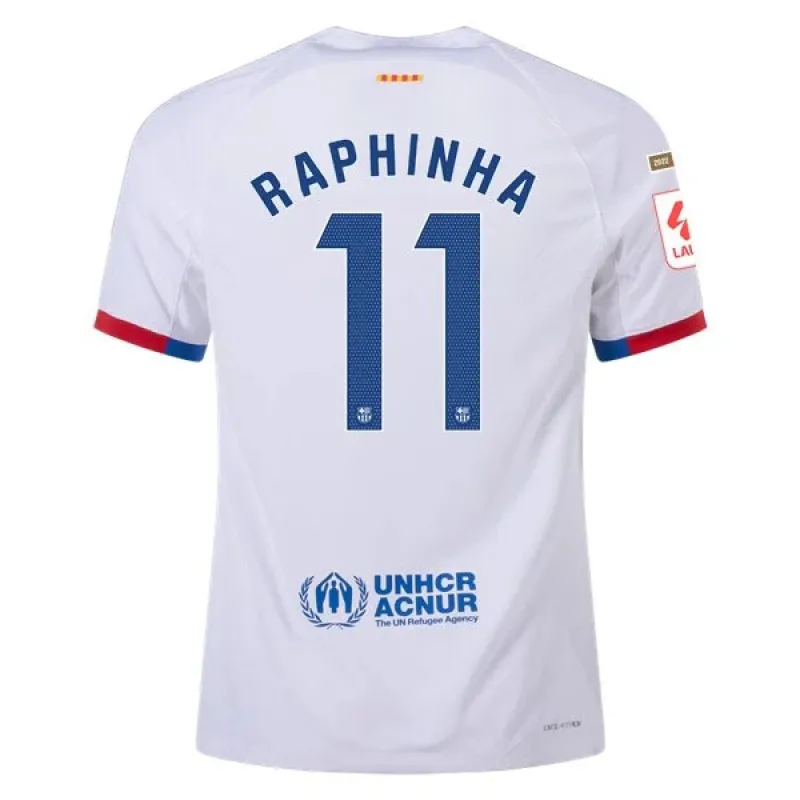 Men's Authentic Nike Raphina Barcelona Away Jersey 2324