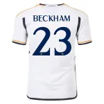 Men's Replica Adidas Beckham Real Madrid Home Jersey 2324