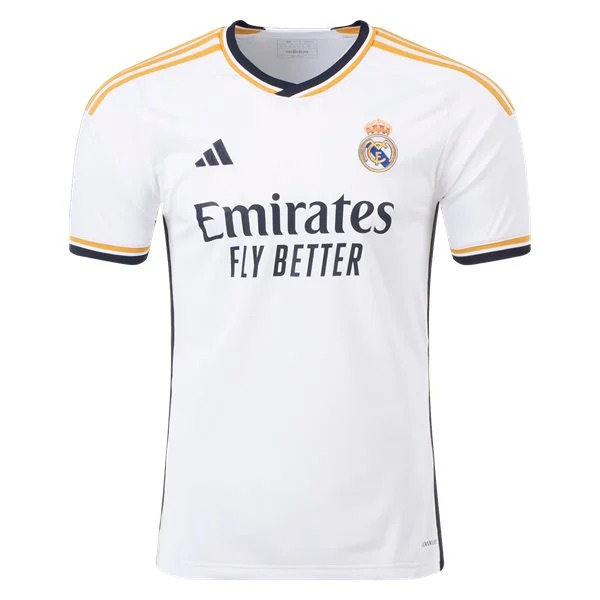 Men's Replica Adidas Beckham Real Madrid Home Jersey 2324