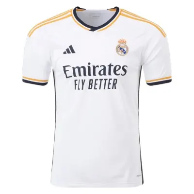 Men's Replica Adidas Beckham Real Madrid Home Jersey 2324 01