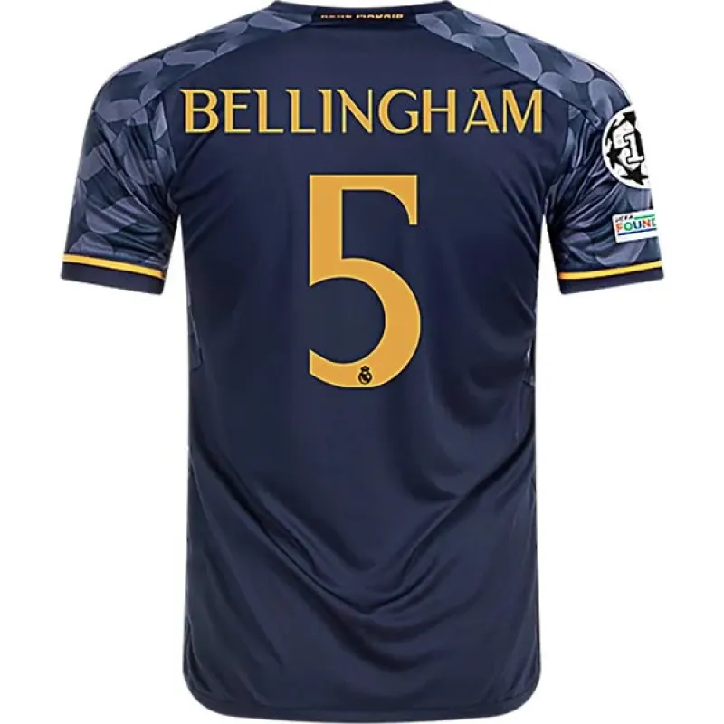 Men's Replica Adidas Bellingham Real Madrid Away Jersey 2324