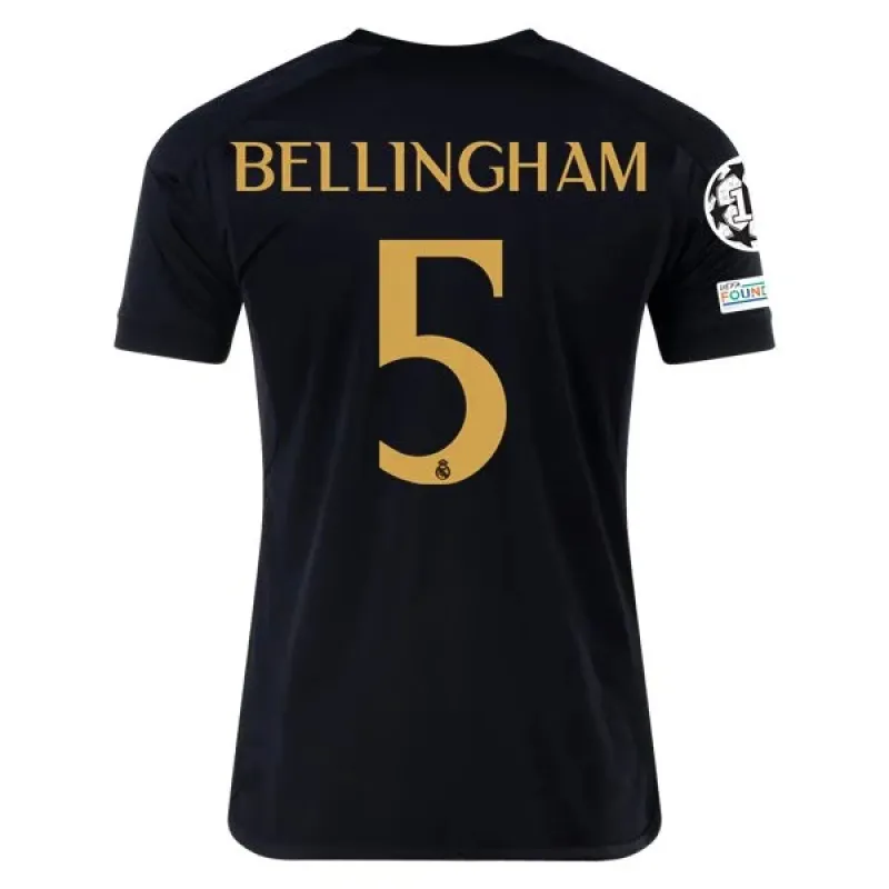 Men's Replica Adidas Bellingham Real Madrid Third Jersey 2324 - UCL