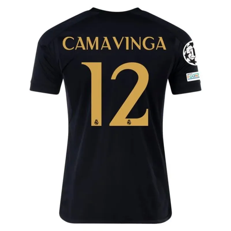 Men's Replica Adidas Camavinga Real Madrid Third Jersey 2324 - UCL