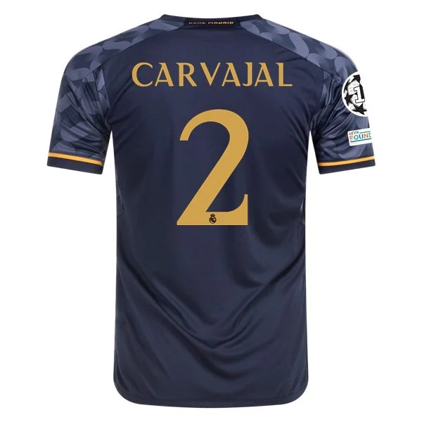 Men's Replica Adidas Carvajal Real Madrid Away Jersey 2324
