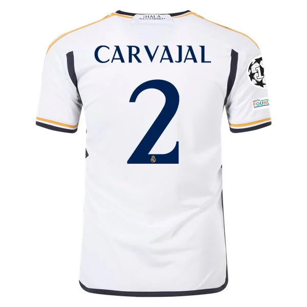 Men's Replica Adidas Carvajal Real Madrid Home Jersey 2324