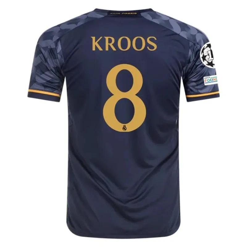 Men's Replica Adidas Kroos Real Madrid Away Jersey 2324
