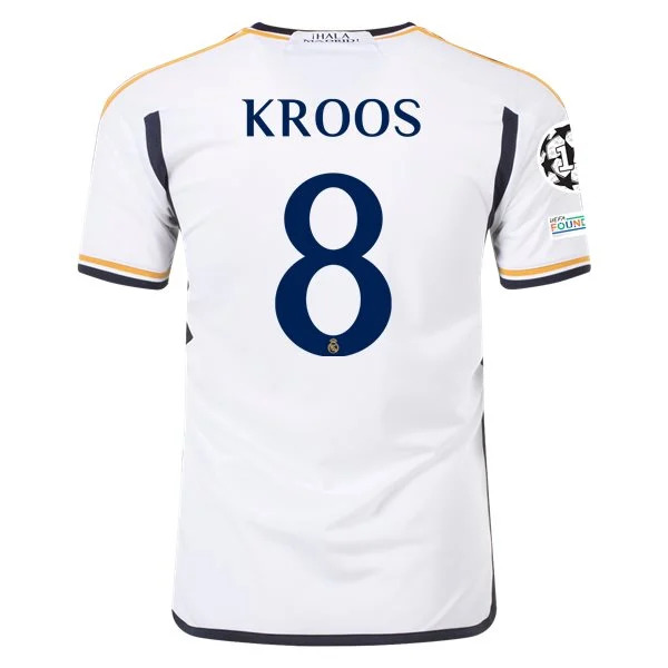Men's Replica Adidas Kroos Real Madrid Home Jersey 2324
