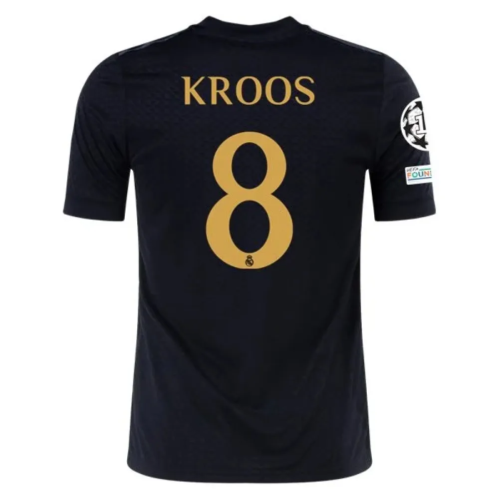 Men's Replica Adidas Kroos Real Madrid Lifestyler Third Jersey 2324 - UCL