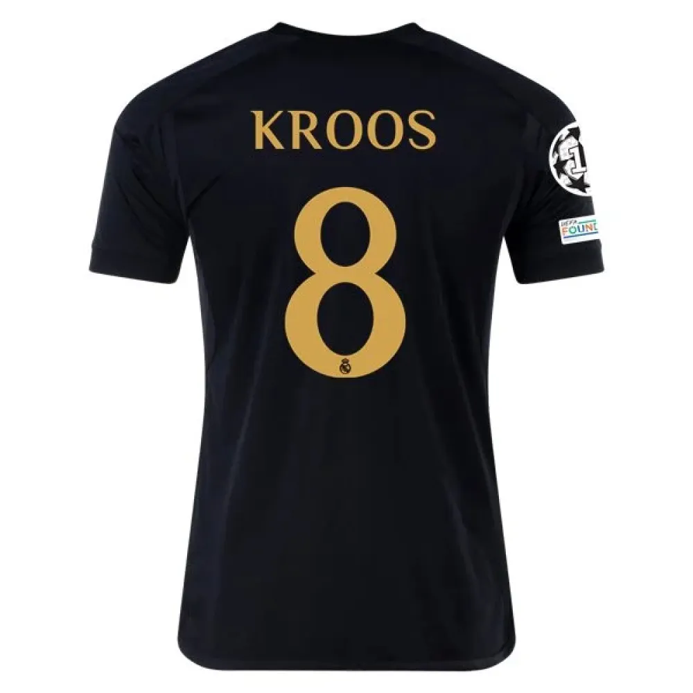 Men's Replica Adidas Kroos Real Madrid Third Jersey 2324 - UCL