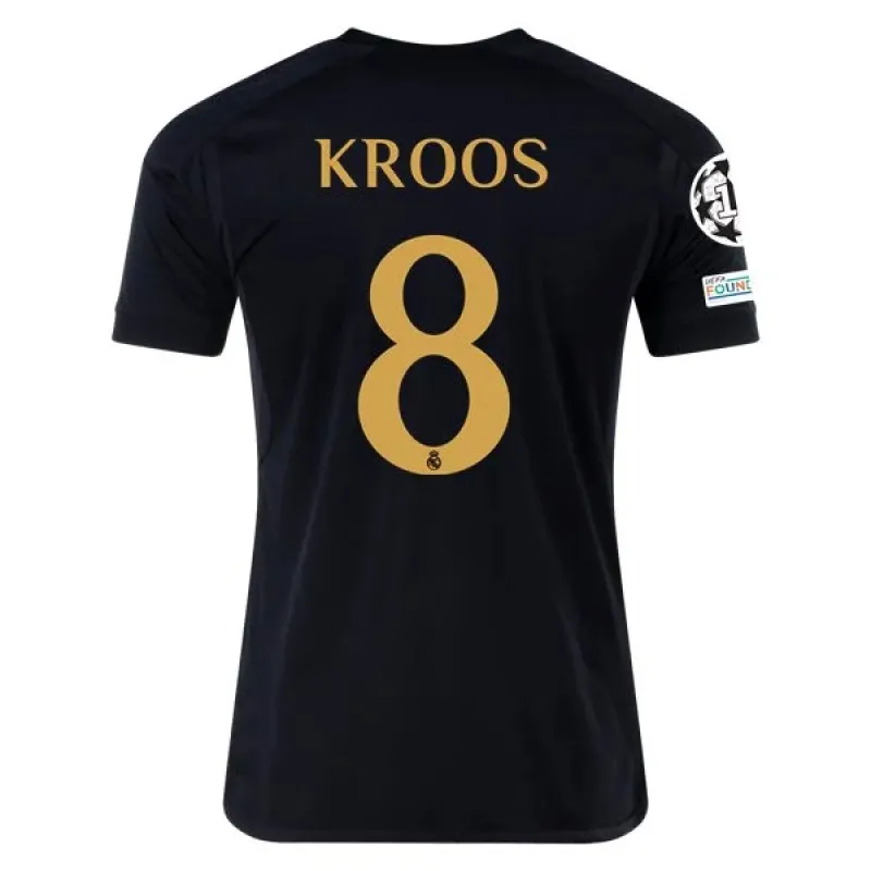 Men's Replica Adidas Kroos Real Madrid Third Jersey 2324 - UCL