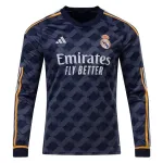 Men's Replica Adidas Real Madrid Long Sleeve Away Jersey 2324