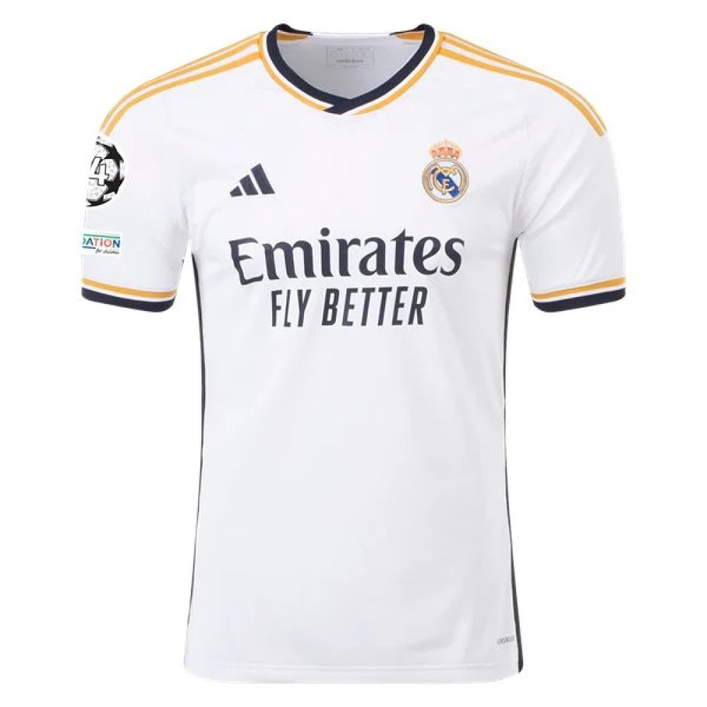 Men's Replica Adidas Rodrygo Real Madrid Home Jersey 2324