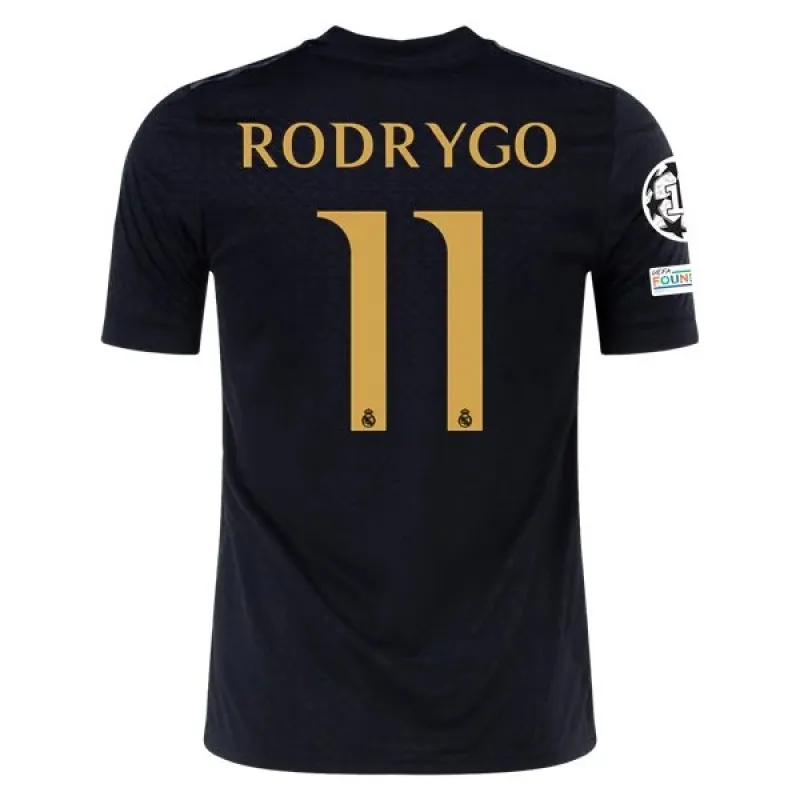Men's Replica Adidas Rodrygo Real Madrid Lifestyler Third Jersey 2324 - UCL