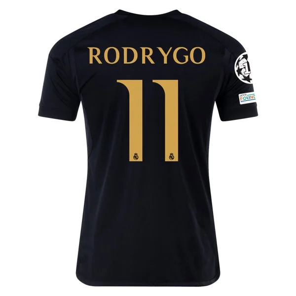 Men's Replica Adidas Rodrygo Real Madrid Third Jersey 2324 - UCL