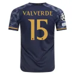 Men's Replica Adidas Valverde Real Madrid Away Jersey 2324