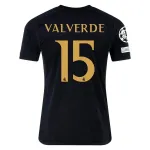 Men's Replica Adidas Valverde Real Madrid Third Jersey 2324 - UCL
