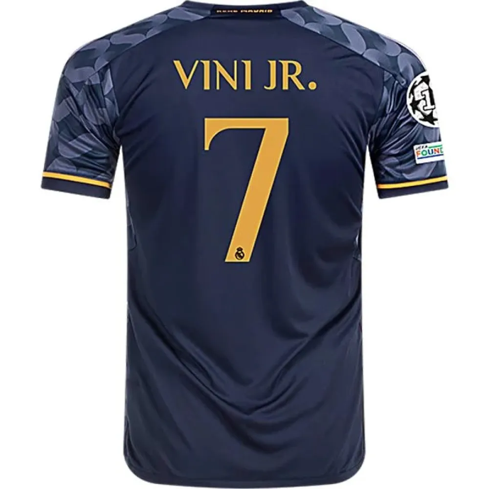 Men's Replica Adidas Vini Jr. Real Madrid Away Jersey 2324