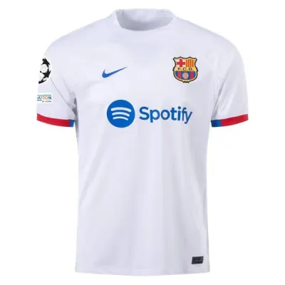Men's Replica Nike Barcelona Away Jersey 2324 - UCL 01