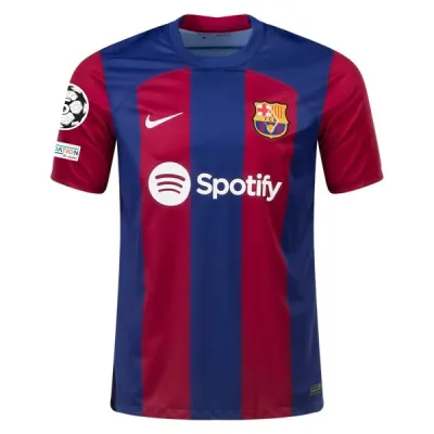 Men's Replica Nike Barcelona Home Jersey 2324 - UCL 01