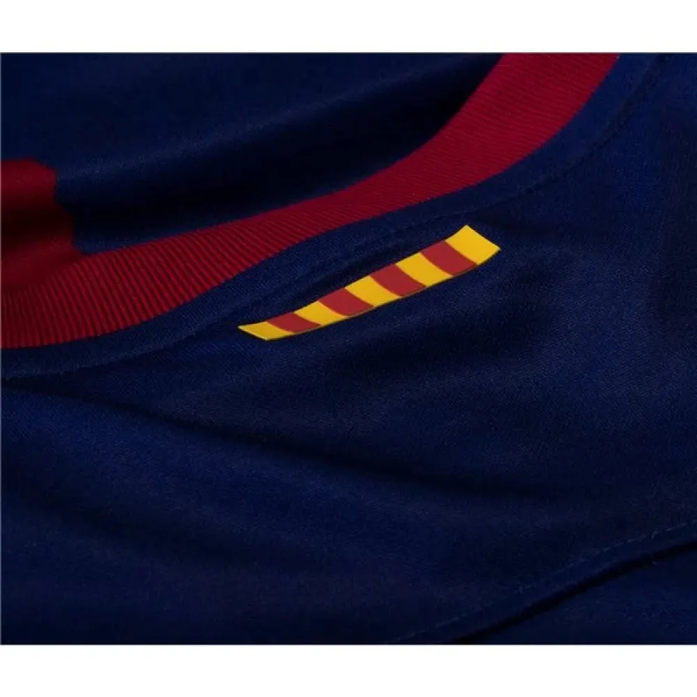 Men's Replica Nike Barcelona Long Sleeve Home Jersey 2324
