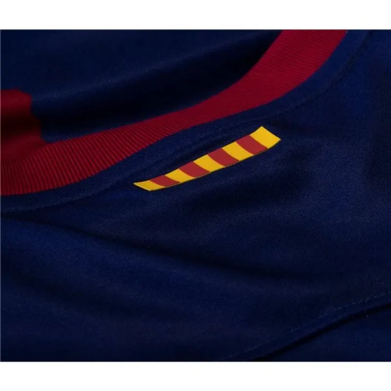 Men's Replica Nike Barcelona Long Sleeve Home Jersey 2324