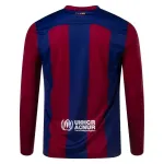 Men's Replica Nike Barcelona Long Sleeve Home Jersey 2324
