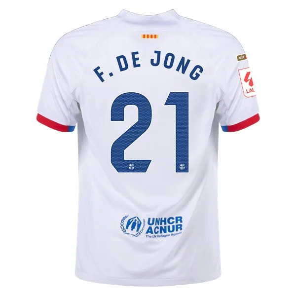 Men's Replica Nike F. De Jong Barcelona Away Jersey 2324