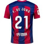Men's Replica Nike F. De Jong Barcelona Home Jersey 2324