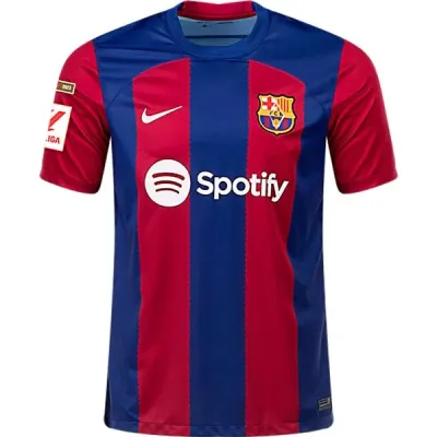 Men's Replica Nike F. De Jong Barcelona Home Jersey 2324 01