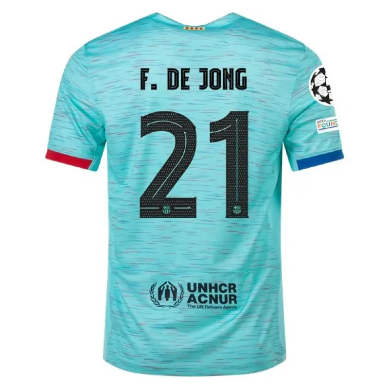 Men's Replica Nike F. De Jong Barcelona Third Jersey 2324