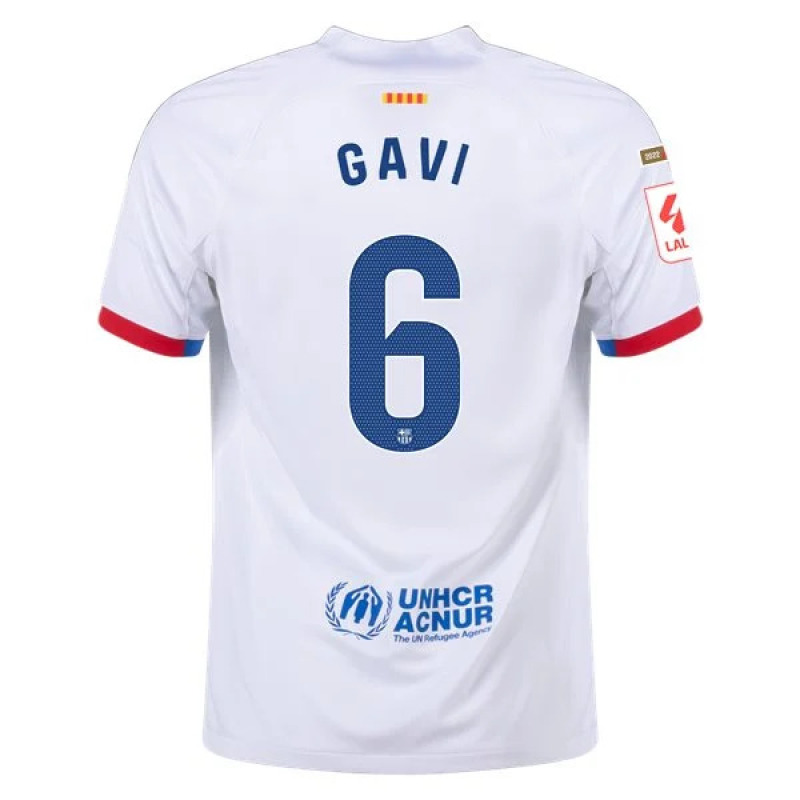 Men's Replica Nike Gavi Barcelona Away Jersey 2324